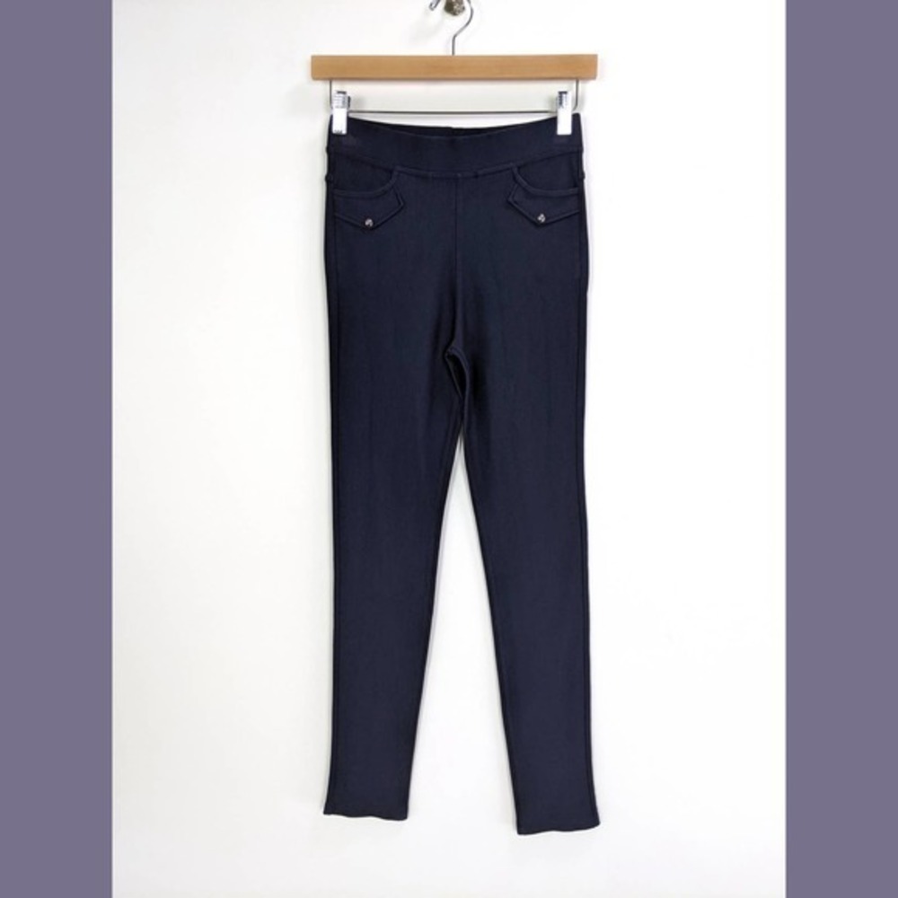 Aingbin Size M Womens High Rise Stretchy Legging Pants In Deep Blue Navy